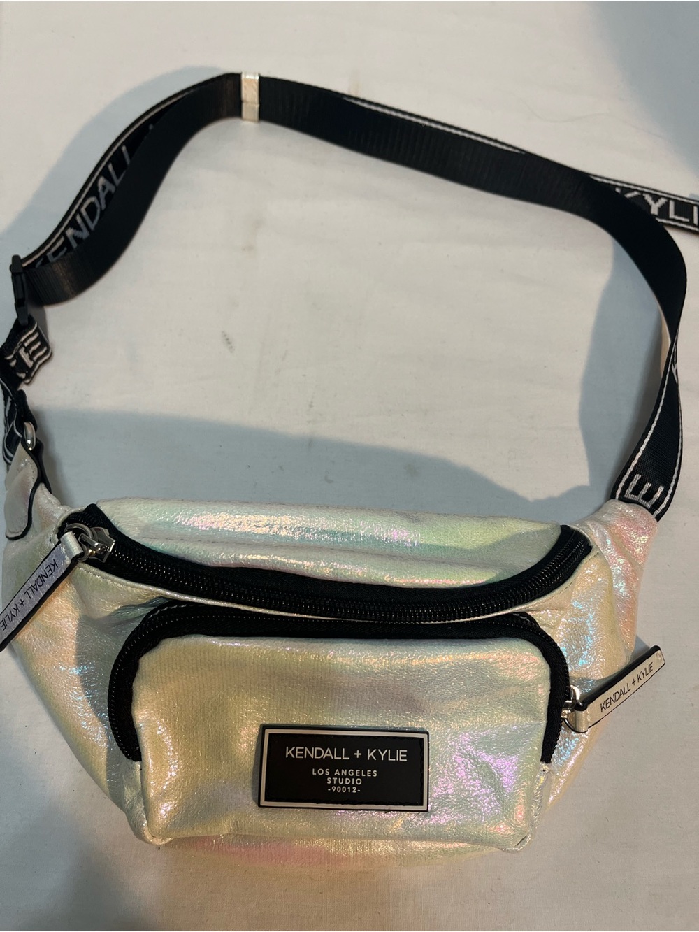 Kendall & Kylie Iridescent Pearl Crossbody Belt Bag
